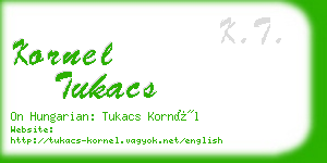 kornel tukacs business card